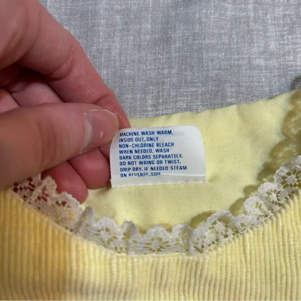 Vintage Baby Yellow Corduroy Cat Cotton One Piece Jumpsuit 0-6 Months